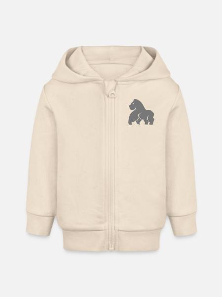 Alpha - Baby Organic Kapuzenjacke Baby Connector von Stanley/Stella - Natur