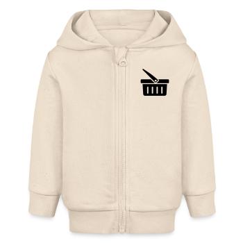 shopping basket | Einkaufskorb - Baby Organic Kapuzenjacke Baby Connector von Stanley/Stella - Natur - Vorne