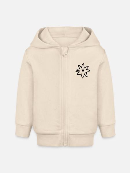 Haflinger - Baby Organic Kapuzenjacke Baby Connector von Stanley/Stella - Natur