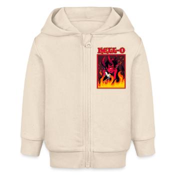 Hell-o Frauen Hallo Ich Bin Ein Extrovertierter Lustig - Baby Organic Kapuzenjacke Baby Connector von Stanley/Stella - Natur - Vorne
