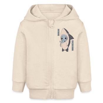 Elefant Hai Kostüm Lustige Tiere - Baby Organic Kapuzenjacke Baby Connector von Stanley/Stella - Natur - Vorne