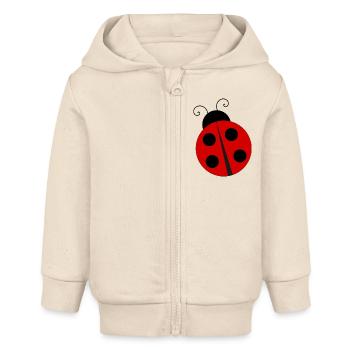 Marienkäfer - Baby Organic Kapuzenjacke Baby Connector von Stanley/Stella - Natur - Vorne