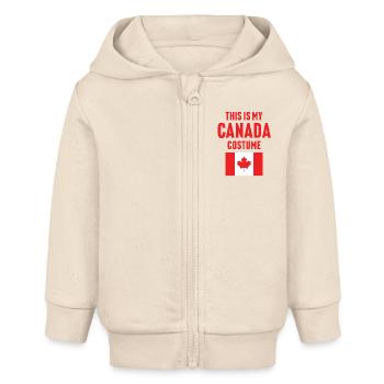 Ce costume de mon Canada - Veste à capuche bébé bio Stanley/Stella - écru doux - Devant