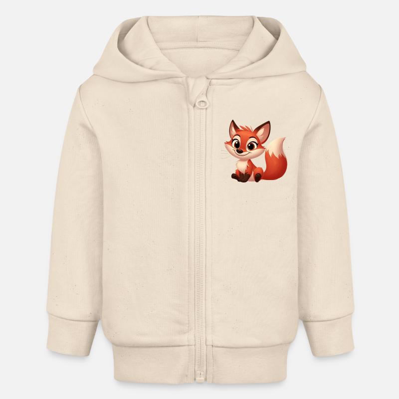 fox - Veste à capuche bébé bio Stanley/Stella - écru doux
