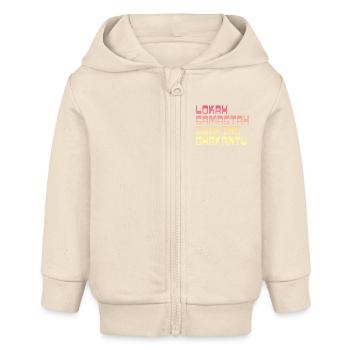 Yoga Shirt / Lokah Samastah Sukhino Bhavantu - Baby Organic Kapuzenjacke Baby Connector von Stanley/Stella - Natur - Vorne