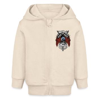 BerserkT - Veste à capuche bébé bio Stanley/Stella - écru doux - Devant