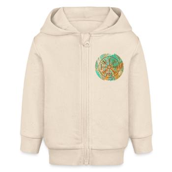 vegvisir e 36 - Baby Organic Kapuzenjacke Baby Connector von Stanley/Stella - Natur - Vorne