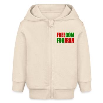 Freedom for iran - Baby Organic Kapuzenjacke Baby Connector von Stanley/Stella - Natur - Vorne