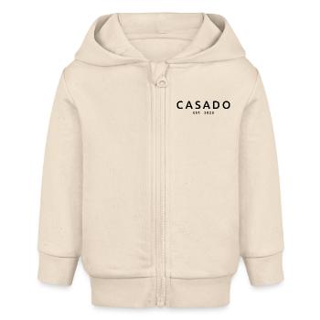 2023 Hochzeitsfeier des Verlobungsbräutigams - Baby Organic Kapuzenjacke Baby Connector von Stanley/Stella - Natur - Vorne