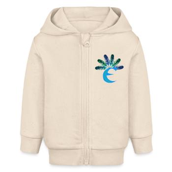 6 federn e - Baby Organic Kapuzenjacke Baby Connector von Stanley/Stella - Natur - Vorne