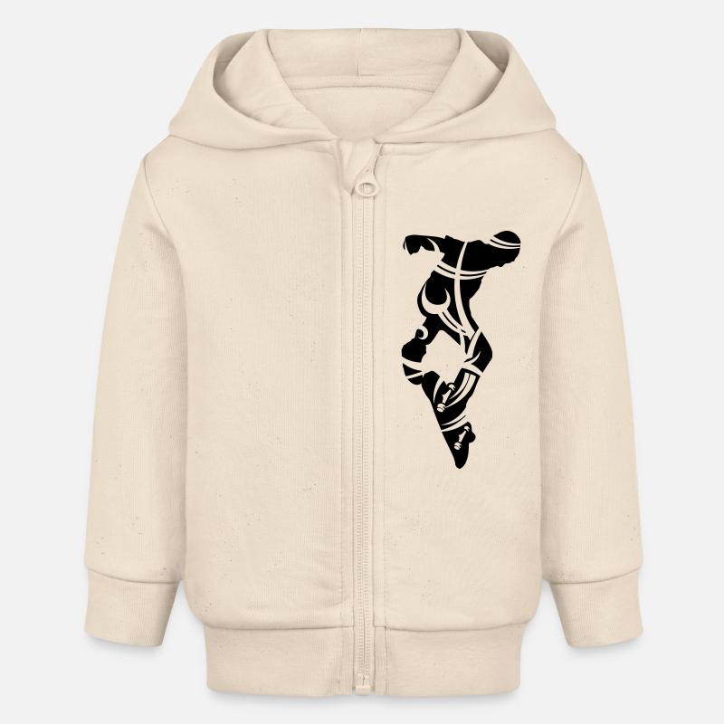 skate - Veste à capuche bébé bio Stanley/Stella - écru doux