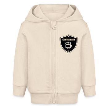 Cameraman / Camera / Kameramann / Kamera - Baby Organic Zip-up Hoodie by Stanley/Stella - soft Ecru - Front