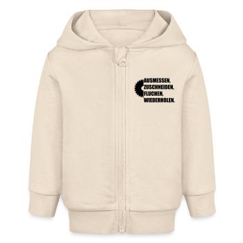 fluchen - Baby Organic Kapuzenjacke Baby Connector von Stanley/Stella - Natur - Vorne