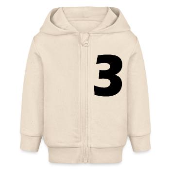 3 - Veste à capuche bébé bio Stanley/Stella - écru doux - Devant