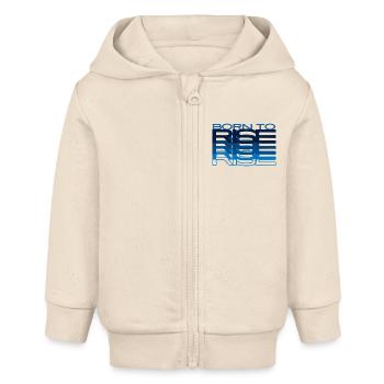Né pour s’élever - Veste à capuche bébé bio Stanley/Stella - écru doux - Devant