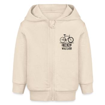 Chemise de bicyclette, Vélo, Vélo, Bicyclettes, Vélo de route - Veste à capuche bébé bio Stanley/Stella - écru doux - Devant