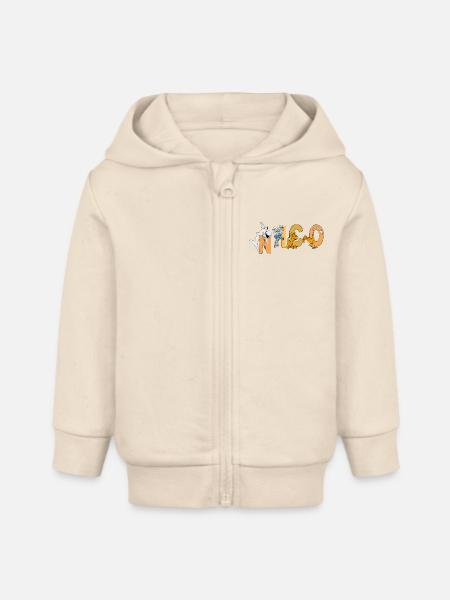 Nico - Baby Organic Kapuzenjacke Baby Connector von Stanley/Stella - Natur