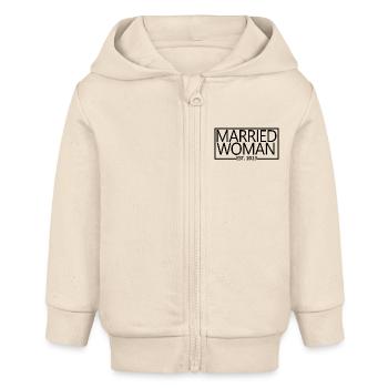 2023 Brautdusche Hochzeitsgeschenk - Baby Organic Kapuzenjacke Baby Connector von Stanley/Stella - Natur - Vorne