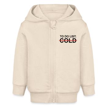 Liste de choses à faire Sarcasme froid - Veste à capuche bébé bio Stanley/Stella - écru doux - Devant