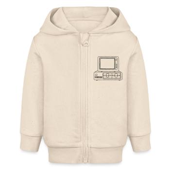 Ordinateur PC - Veste à capuche bébé bio Stanley/Stella - écru doux - Devant