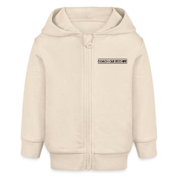 Coach Who - Baby Organic Zip-up Hoodie by Stanley/Stella - soft Ecru - Front