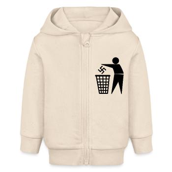 Antifa - Baby Organic Kapuzenjacke Baby Connector von Stanley/Stella - Natur - Vorne