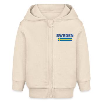 Suede - Veste à capuche bébé bio Stanley/Stella - écru doux - Devant