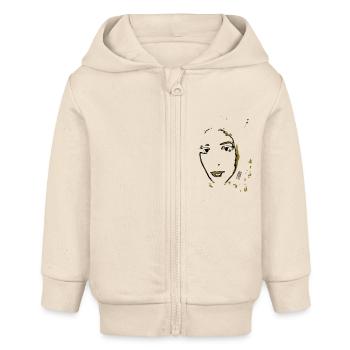 Anouk - Veste à capuche bébé bio Stanley/Stella - écru doux - Devant