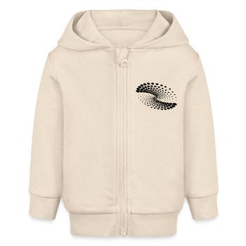 Gedrehte Strudel Spirale Planeten Formation - Baby Organic Kapuzenjacke Baby Connector von Stanley/Stella - Natur - Vorne