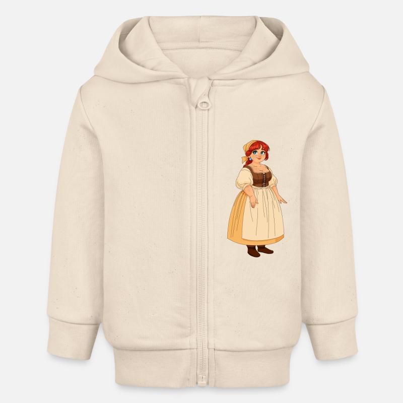 Azura - Veste à capuche bébé bio Stanley/Stella - écru doux