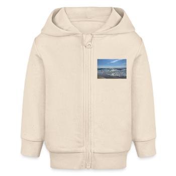 Wellen - Baby Organic Kapuzenjacke Baby Connector von Stanley/Stella - Natur - Vorne