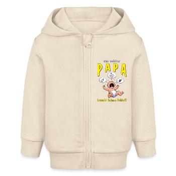 CD - ein echter Papa braucht keinen Schlaf - - - Baby Organic Kapuzenjacke Baby Connector von Stanley/Stella - Natur - Vorne