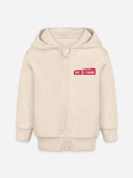 Space Plasma - Baby Organic Kapuzenjacke Baby Connector von Stanley/Stella - Natur