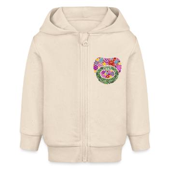 Schnuller aus Blumenmuster - Baby Organic Kapuzenjacke Baby Connector von Stanley/Stella - Natur - Vorne