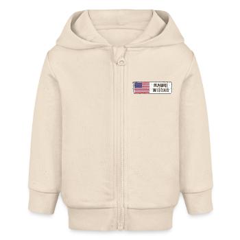 Milwaukee Flagge der Vereinigten Staaten - Baby Organic Kapuzenjacke Baby Connector von Stanley/Stella - Natur - Vorne