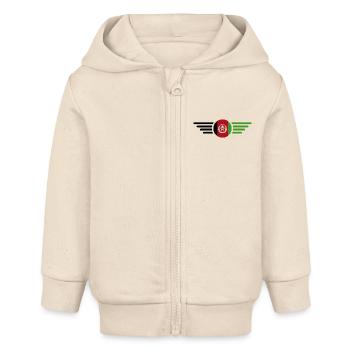 Ich liebe Afghanistan, Eleganz Stil Design T-Shirt - Baby Organic Kapuzenjacke Baby Connector von Stanley/Stella - Natur - Vorne
