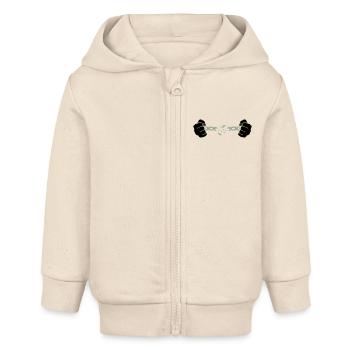 Hand Chain - Baby Organic Zip-up Hoodie by Stanley/Stella - soft Ecru - Front