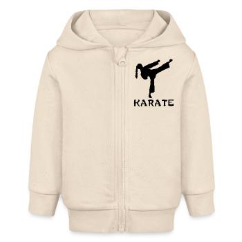 Karate - Baby Organic Kapuzenjacke Baby Connector von Stanley/Stella - Natur - Vorne