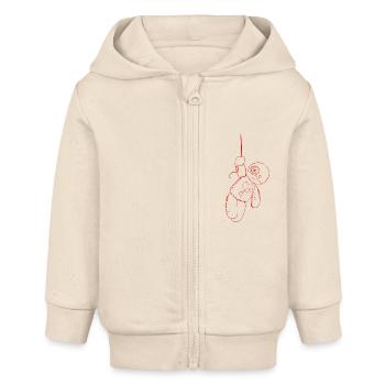 Voodoo-Puppe - Baby Organic Kapuzenjacke Baby Connector von Stanley/Stella - Natur - Vorne