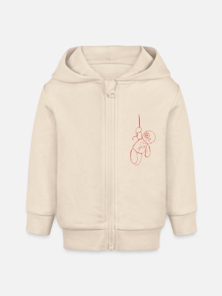 Voodoo-Puppe - Baby Organic Kapuzenjacke Baby Connector von Stanley/Stella - Natur
