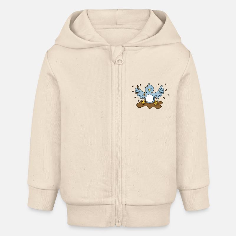 rustre litière - Veste à capuche bébé bio Stanley/Stella - écru doux