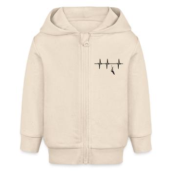 Herzschlag Apnoe - Baby Organic Kapuzenjacke Baby Connector von Stanley/Stella - Natur - Vorne