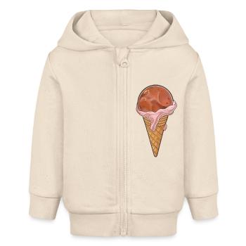 Ice planet Venus - Baby Organic Zip-up Hoodie by Stanley/Stella - soft Ecru - Front