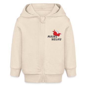 Helau Mainz Helau 01a - Baby Organic Kapuzenjacke Baby Connector von Stanley/Stella - Natur - Vorne