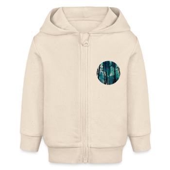 Blue Spheres and Tears I - Baby Organic Kapuzenjacke Baby Connector von Stanley/Stella - Natur - Vorne