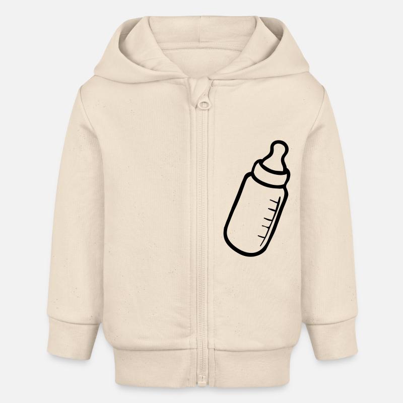 Biberon - Veste à capuche bébé bio Stanley/Stella - écru doux
