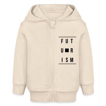 futurisme - Veste à capuche bébé bio Stanley/Stella - écru doux - Devant