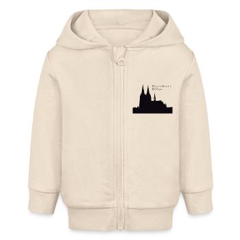 Cathédrale de Cologne - Veste à capuche bébé bio Stanley/Stella - écru doux - Devant