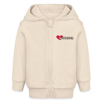 Herzlich Willkommen (2c) - Baby Organic Kapuzenjacke Baby Connector von Stanley/Stella - Natur - Vorne