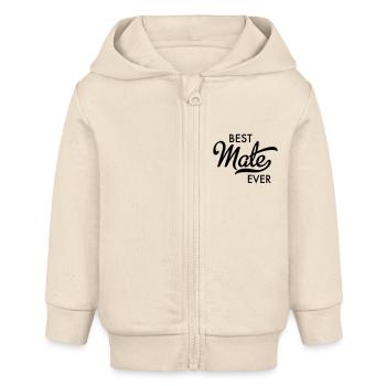 Best Mate ever - Baby Organic Kapuzenjacke Baby Connector von Stanley/Stella - Natur - Vorne
